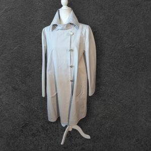 Armani Collezioni designer Old Money full length tan neutral trenchcoat sz 10